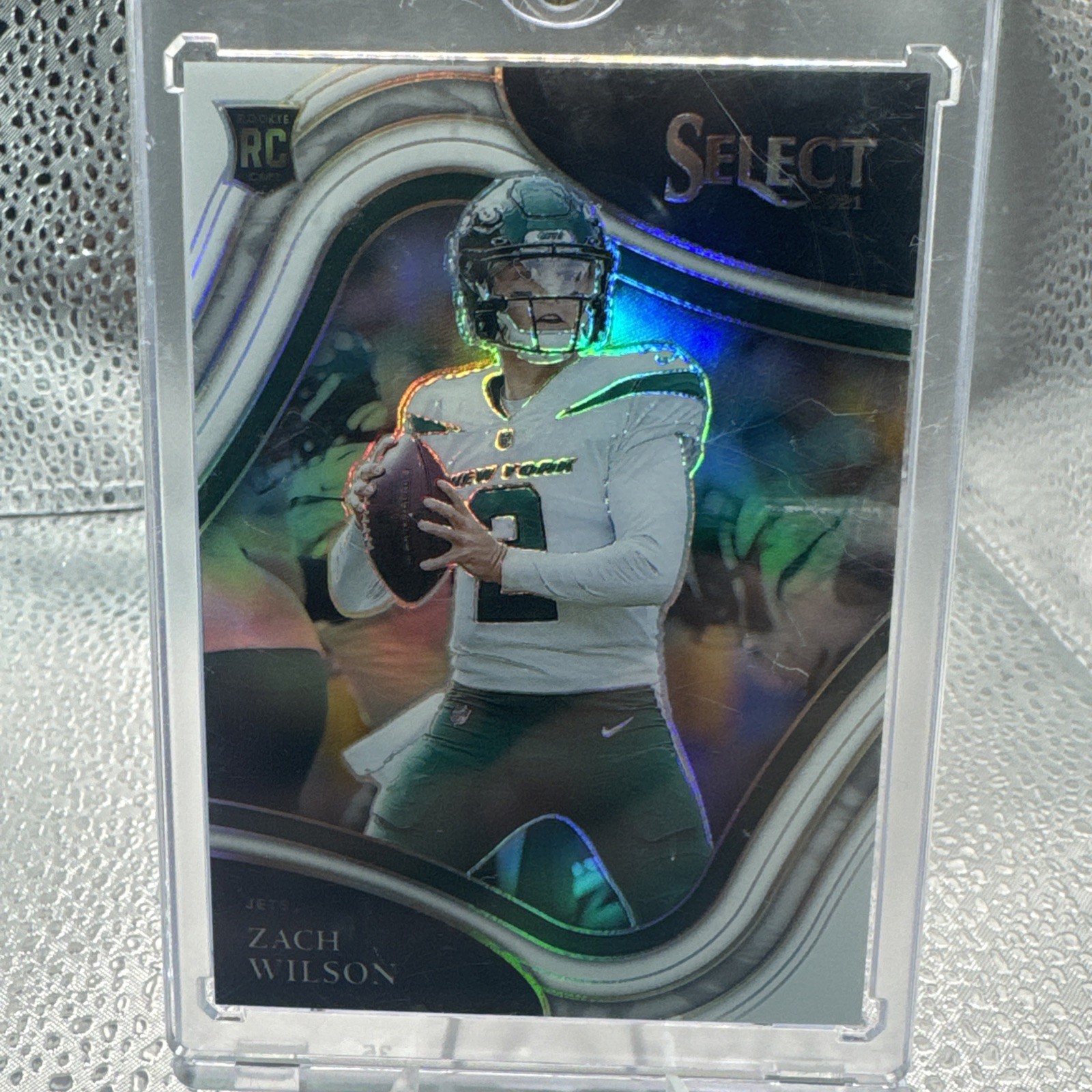 2021 Panini Select Zach Wilson Field Level White Prizm /35 #344 RC SSP Jets