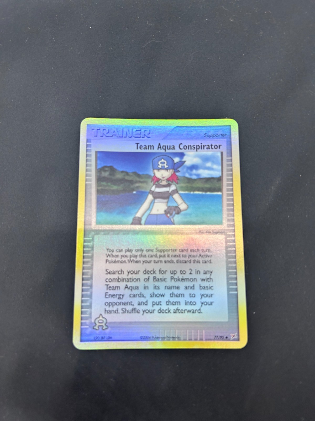 TEAM AQUA CONSPIRATOR #77/95 REVERSE HOLO POKÉMON TEAM MAGMA VS TEAM AQUA