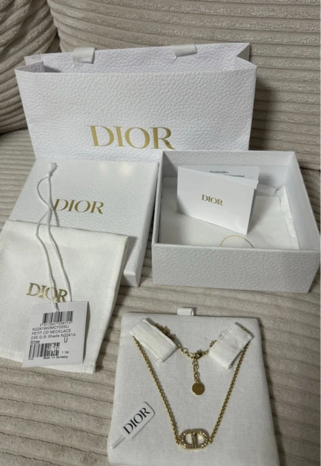 Dior Petit Cd Halskette mit Gold Finish Damen Accessoire