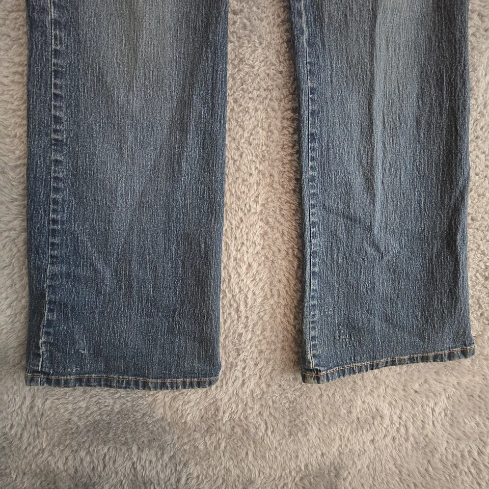 Pantalones de mezclilla para mujer Jordache de colección tiro bajo 13/14 rectos anchos lavado medio años 90 Y2K Foto 3 de 4