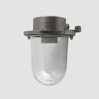 AußEnleuchte Wand Klein H: 18 Cm Messing Massiv Glas E27 IP64 Lampe Outdoor