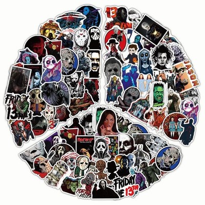 150PCS Horror Stickers Pack, Movie Stickers, Multicolor