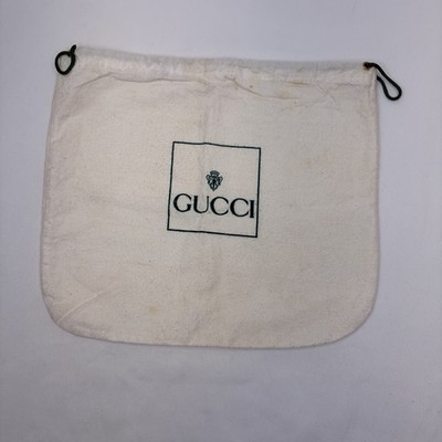 Gucci Vintage Small Dust Bag, cotton, made in Italy, practical, protective