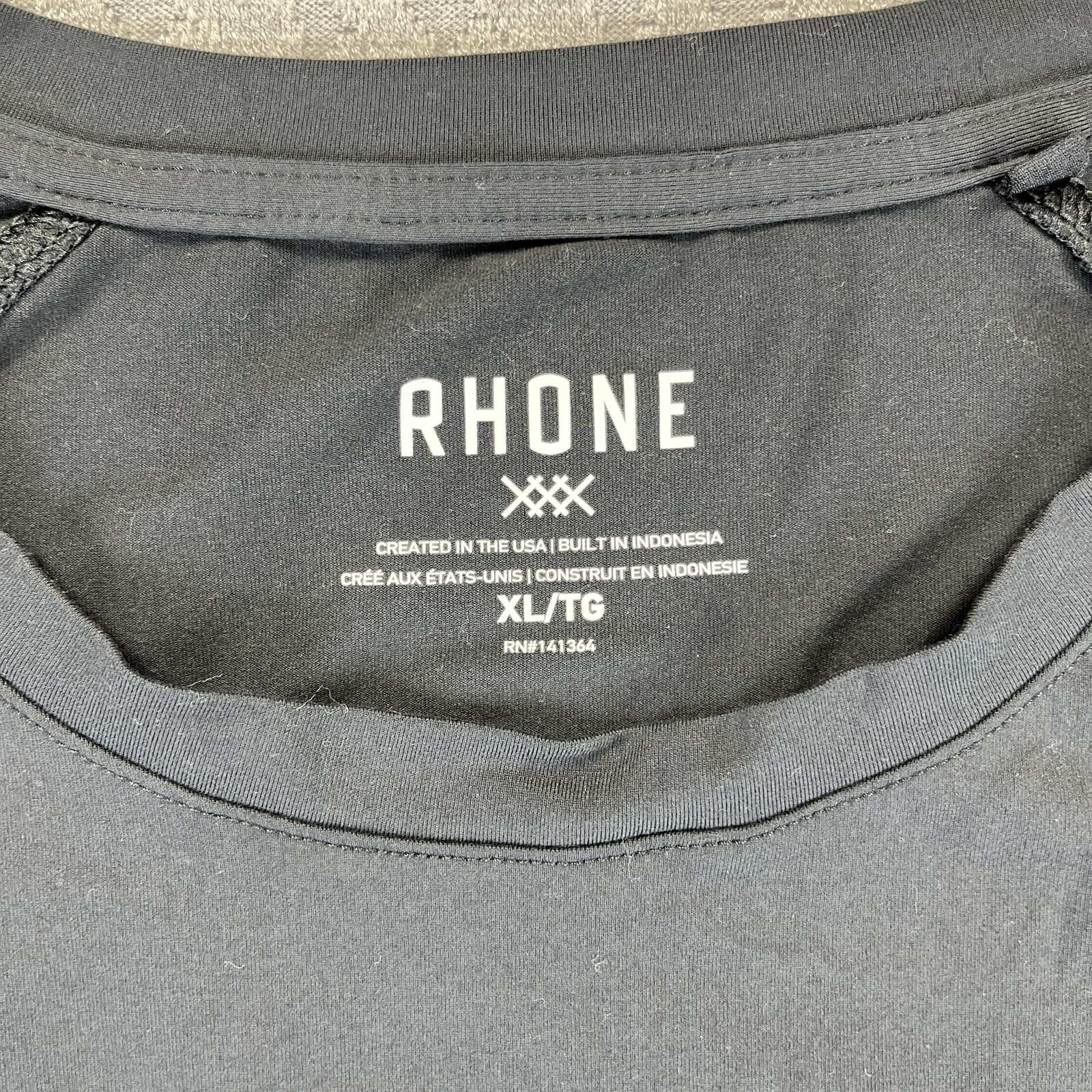 Rhône Performance Reign Flex Fit Men (XL) Long Sleeve Black athletic Dress shirt