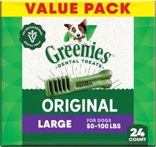 Greenies Original Large Dental Dog Treats, 36 Oz. Pack (24 Treats)