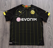 BORUSSIA DORTMUND AWAY FOOTBALL SHIRT 2014 2016 SOCCER JERSEY PUMA BLACK LARGE
