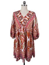 BTFBM Mini Babydoll Dress Womens Medium NWT Boho Peasant Artsy Earthy Hippie