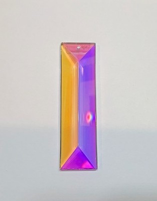 AB Asfour #611 Rectangle Crystal Prisms 3-inch (1-Hole) Box of 128 - Wholesale