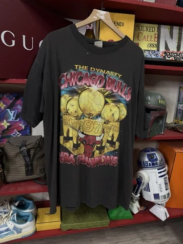 90’s Chicago Bulls Rap T-Shirt Michael Jordan Te Vintage vintage concert t-shirt, vintage, size XXL, single stitch, B+ condition