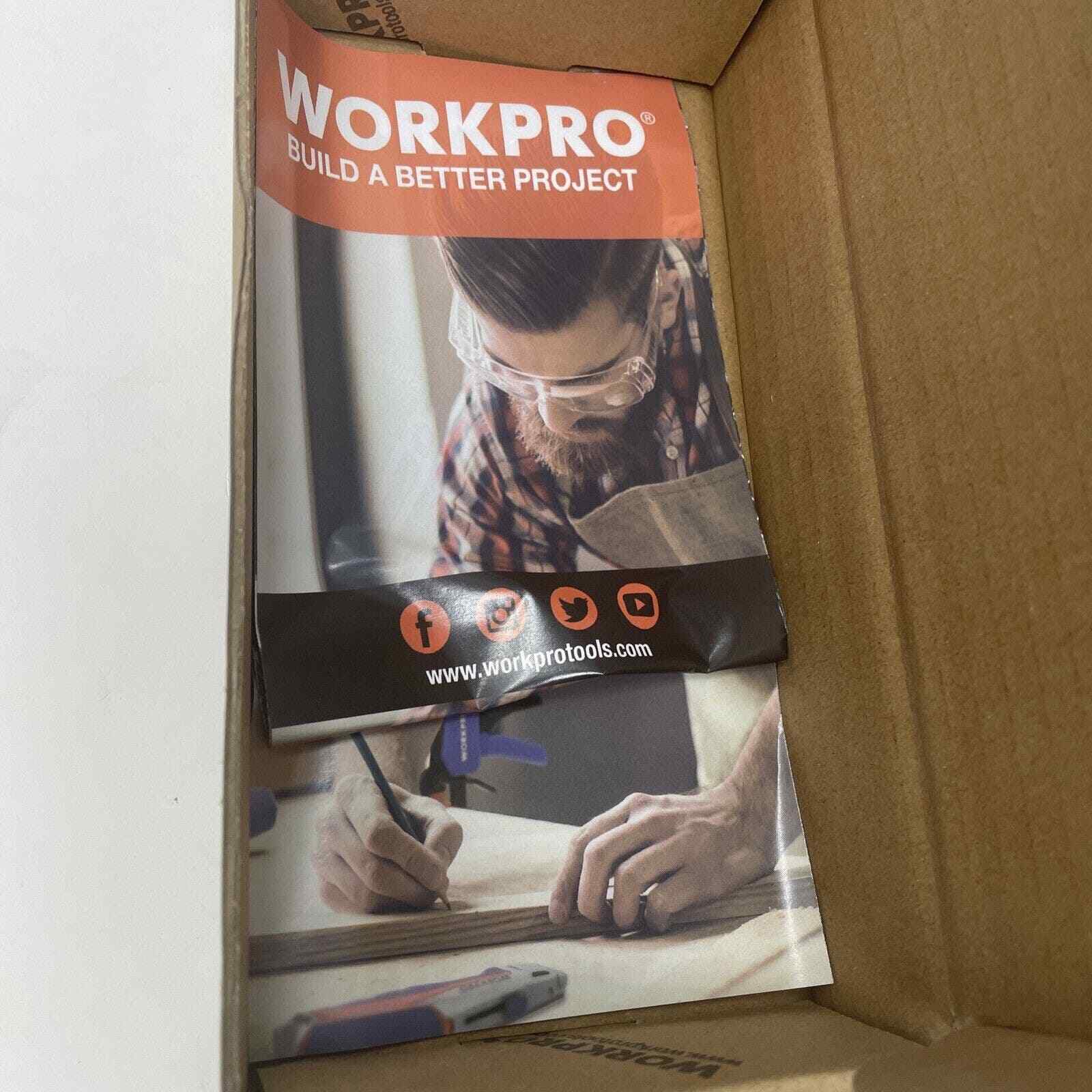 WORKPRO Retractable Utility Knife and Self-retracting Safety Box Cutter