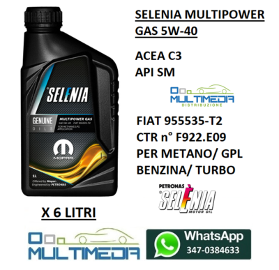 Kit 5 Lt OLIO MOTORE SELENIA MULTIPOWER P ENERGY 5W40 - Foto 7