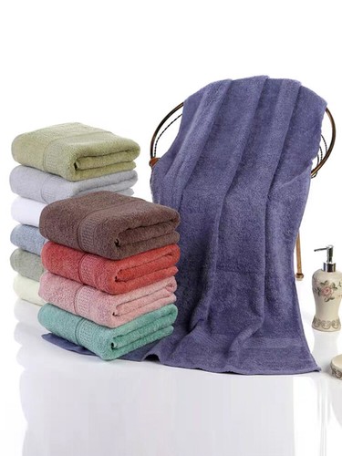 3Pcs/Set Solid Color Bathroom Towels Long-staple Cotton Bath Towel Set Simple - Picture 13 of 28