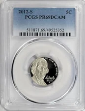 2012 - S  Jefferson Nickel - PCGS PR69DCAM