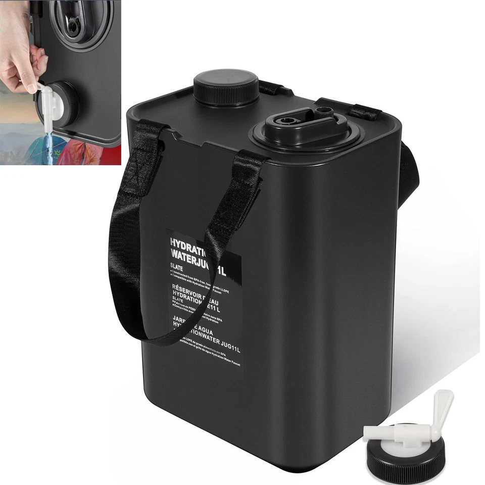 3 Gallon/11L Portable Water Storage Container, Water Jugs,Water Tank for Camping