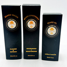 Beard Wash 2.0 oz, Conditioner, 2.0 oz  Oil Kit, 1.0 The Man Beard Care Series