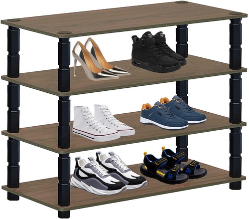 Shoe Rack Storage Unit in Pine 4/5 Tier Pine Wooden Choice of Sizes TURN-N-TUBE - Picture 3 of 19