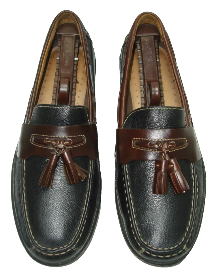 Zapatos Mocasín Borla Cuero Negro y Marrón Talla 8.5 JOHNSTON & MURPHY ¡BONITOS! Foto 2 de 4