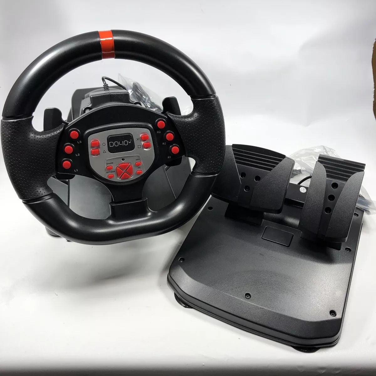 Doyo 180 graus drving controlador jogo corrida roda plug and play