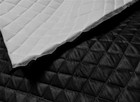 Black Suede Quilted Auto Headliner Headboard Fabric with 3/8" Foam Back