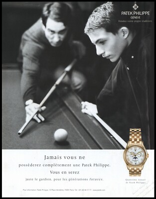 PATEK Philippe Annual Calendar Watch Wristwatch Magazine Print Ad 2000 - 1pg