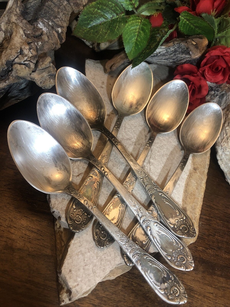 20. Vintage 70s Rare Soviet Union USSR МНЦ 15-20 Silver Plate Tea