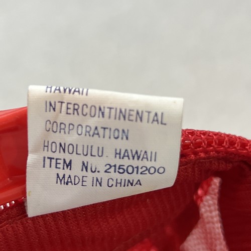 Hawaiian Headwear MAUI Trucker Hat Scrambled Bill Snapback Ball Cap Red Yellow - Picture 9 of 9