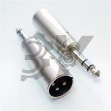1PCS XLR Male Adapter to 1/4" Stereo TRS Connector NEW