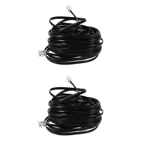 Zestaw 2 zworki telefonicznej Biuro Przedłużacz Kabel telefoniczny stacjonarny - Zdjęcie 3 z 12