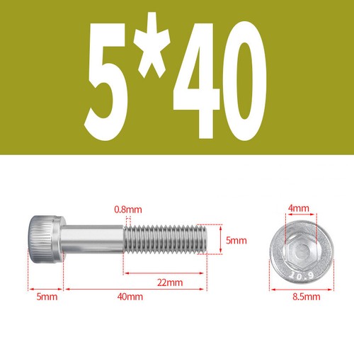 M3 M4 M5 - M12 Socket Cap Head Screws Metric Allen Hex Bolt Grade 10.9 DIN 912 - Picture 51 of 122