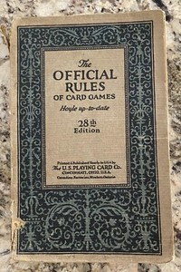 Antique Hoyle Official Rules of Card Games, 28th edition 1924; fair condition