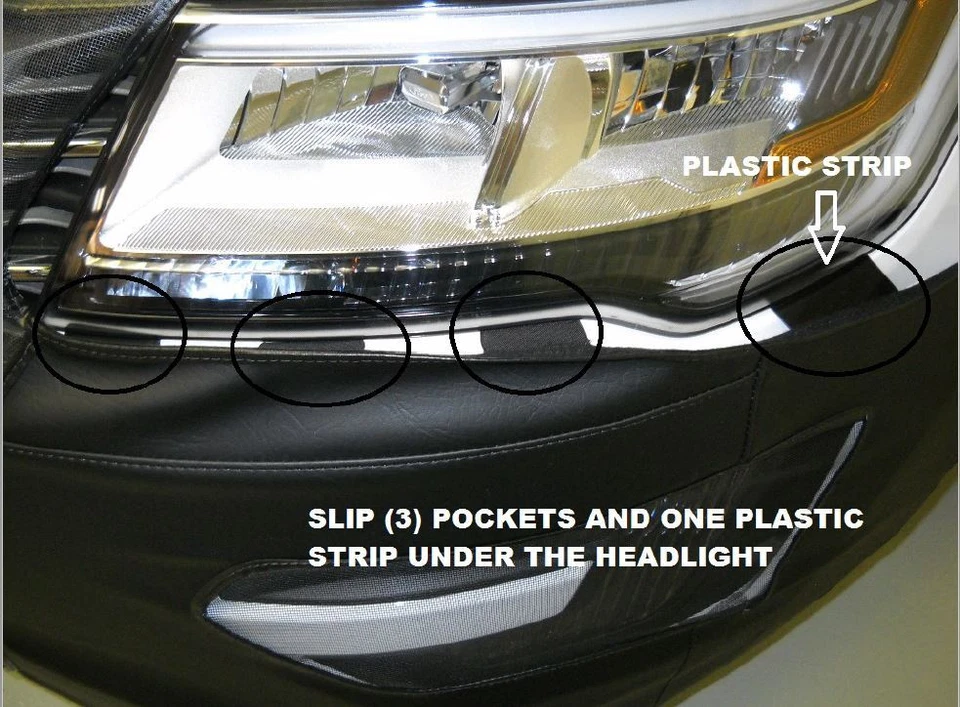 Sujetador con cubierta de máscara frontal Lebra para Ford Explorer 2016-2017 con sensores delanteros Foto 3 de 3