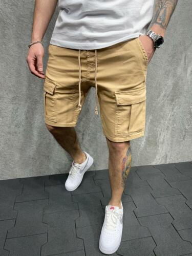 Herren Freizeit Chino Tasche Cargo Shorts Sport Jogginghose Hose Trousers Sommer Gym - Bild 4 von 15