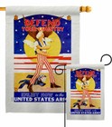 Defend Your Country Garden Flag Army Armed Forces Decorative Yard House Banner