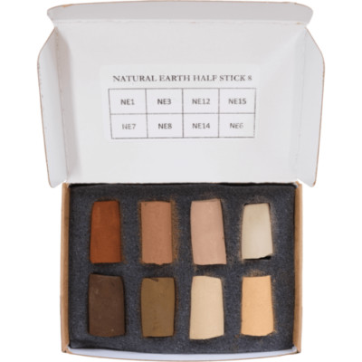 Unison Artists Soft Pastell Box Set - 8 Halbstäbchen - Auswahl aus 5 Sets