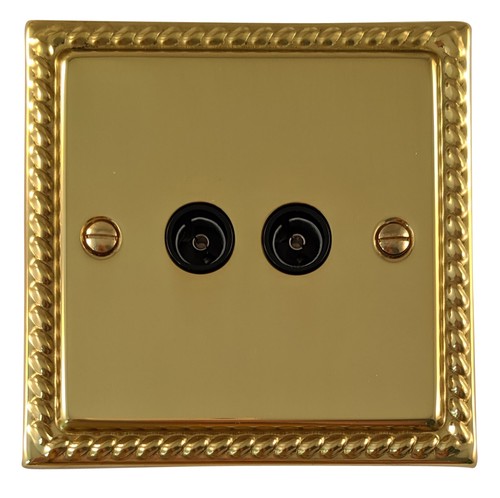 G&H Monarch Roped Polished Brass MBB Light Switches, Plug Sockets, USB, Dimmers - Picture 37 of 47