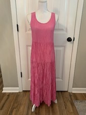 New Eileen Fisher Crushed Silk Tiered Dress F/L Tulip Sz XS
