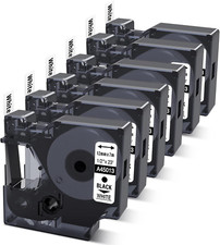 6-Pack Compatible Dymo D1 Label Tape 45013 1/2 Inch X 23 Ft Replace DYMO Label M