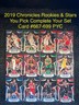 2019 Panini Chronicles ROOKIES & STARS You Pick Complete Your Set Rookie Card