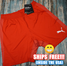 PUMA Youth Size XL Shorts RED Active Soccer Basketball Sports Gym #328