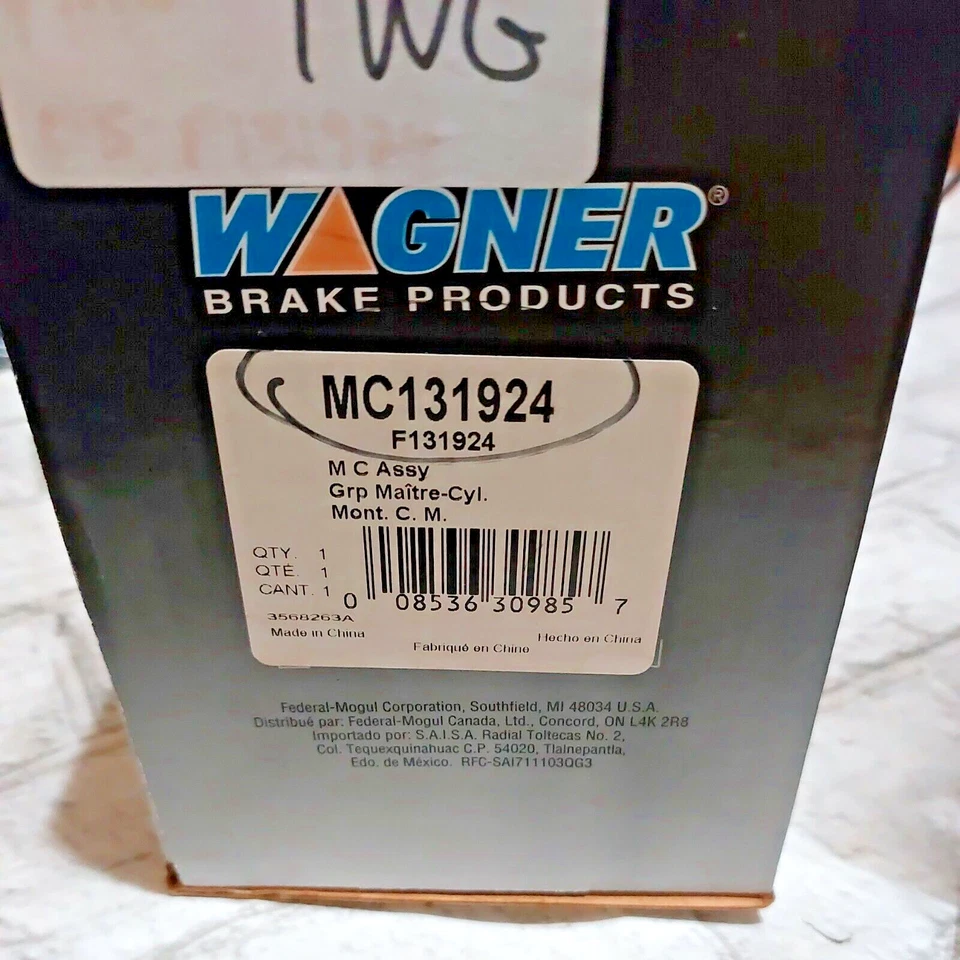 Wagner MC131924 Brake Master Cylinder Assembly NEW Foto 4 de 4
