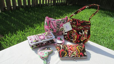 Lot Of Vera Bradley Hand Bag Crossbody Makeup Case Kisslock