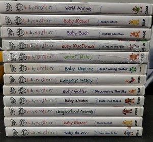 Disney Baby Einstein 12 Dvd Lot Mozart Bach Galileo Da Vinci Animals Nursery Ebay