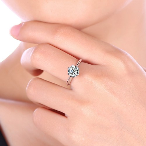 Handmade Solitaire 1.5ct Engagement CZ 925 Silver Women Wedding Band Ring Sz 4-9 - Picture 7 of 18