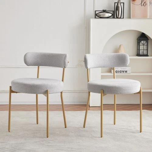 Set of 2 Dining Chairs Upholstered Accent Chairs Kitchen Leisure