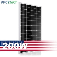 200W Monocrystalline 12V Solar Panel HighEfficiency Off Grid for Home RV Camping