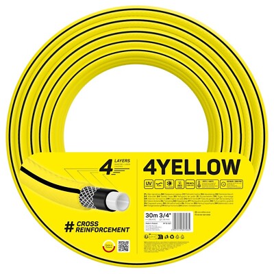 Gartenschlauch Cellfast  Wasserschlauch  Flexibel 4YELLOW 3/4'' 30m UV-resistant