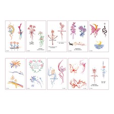 10Pcs Finger Tattoo Stickers Halloween Themed Party Temporary Tattoos Stickers