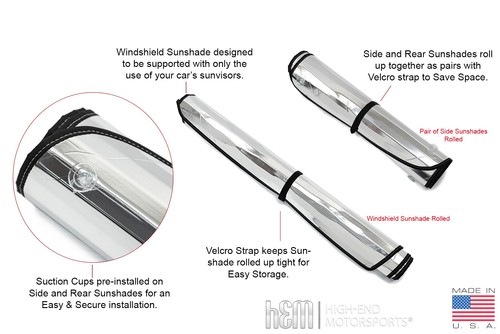 1975-1991 Ford Econoline Van Windshield SunShade SET Front & Sides - Made in USA - 第 2/6 張圖片