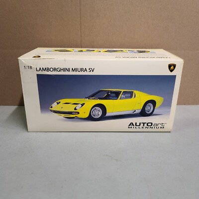 AUTOart Millennium 1971 Lamborghini Miura SV DieCast 1/18 Yellow 74541
