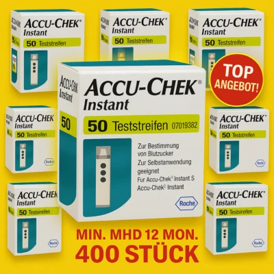 Accu Chek Instant Teststreifen 400 Stück “ 100 % Originalware von Roche,,